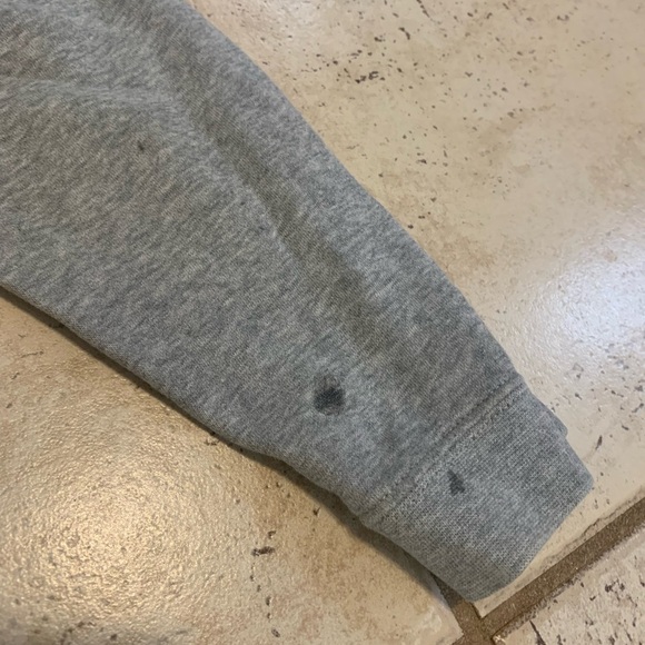 💚 Nike Gray Fleece Pullover Hoodie with White Logo - Youth/Adult Small - Picture 3 of 6